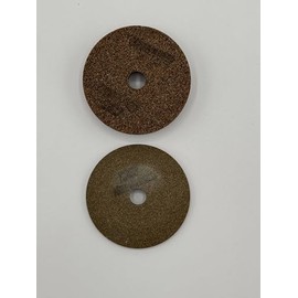 B280 BEST SOLUTIONS - Pair of sanding discs diameter 51 mm - 1 piece fine grain thickness 7.5 mm and 1 piece coarse grain thickness 12 mm - central hole 8 mm - spare part for sanding machine - made in