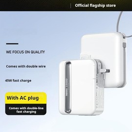 TLXT It comes with an AC plug. You can charge it anytime and anywhere during your trip. It supports two-way fast charging. The built-in Type-C cable can charge itself and can also charge laptops.  Cellphone Smartphone Mobile Electronic Charger