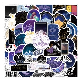 62Pcs velaris Stickers Pack, Cute Cartoon Vinyl Waterproof Sticker Decals for Water Bottle, Laptop, Phone, Scrapbooking, Journaling Choice for Adults for Party Supply Decor