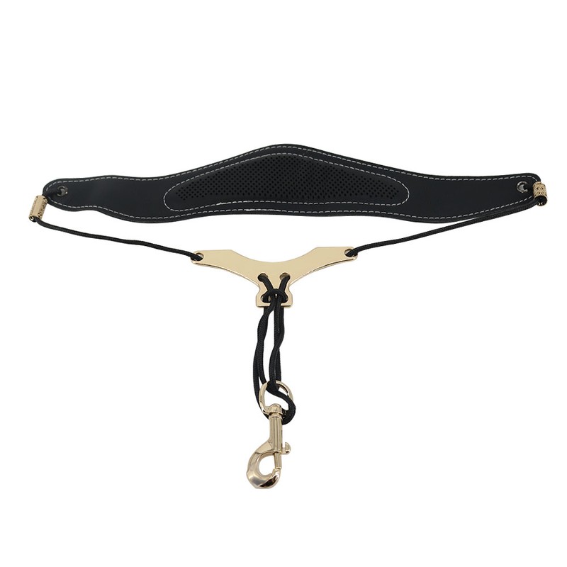 Universal Adjustable Saxophone Neck Strap PU Leather Sax Strap Metal