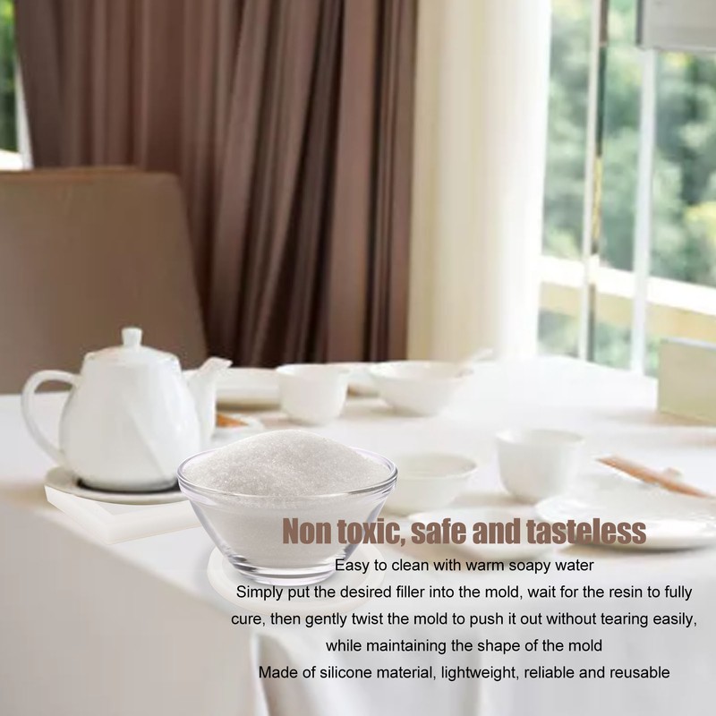 8 Pcs Silicone Coaster Molds Silicone Epoxy Resin Coaster Casting