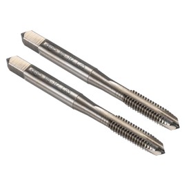 sourcing map Spiral Point Plug Threading Tap M6 x 1 Thread, Ground Threads H2, M35 High Speed Steel Cobalt, Heat Coloring, Metric Screw Taps Tapping Bit for Thread Repair, 2pcs