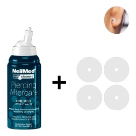 1 Neilmed Piercing Aftercare 75ml + 4 Discos De Silicona Kit Neutra