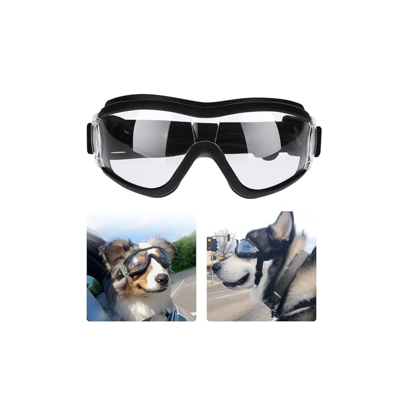 Gafas de Sol para Perro, Transparente, Ajustables | Perros Medianos