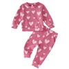 Ritatte Toddler Baby Girl Valentines Outfit Love Heart Lollipop Crewneck