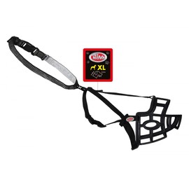 Ballbell Plastic Elastic Snout 39 cm Plus Collar 2.5 cm: 33-60 cm, Muzzle-Collar-XL