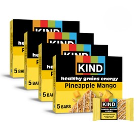 KIND Healthy Grains Energy Bars, Pineapple Mango, 20g Whole Grains, Made with Super Grains, Gluten Free Snacks, 40 Ct.