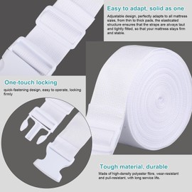 KITDAHOM Liebesbrücke Mattress Connector, Mattress Holder, 10 m × 5 cm, Non-Slip & Adjustable, Connects Mattresses to Large Lying Area, Suitable for Mattress Wedges etc.