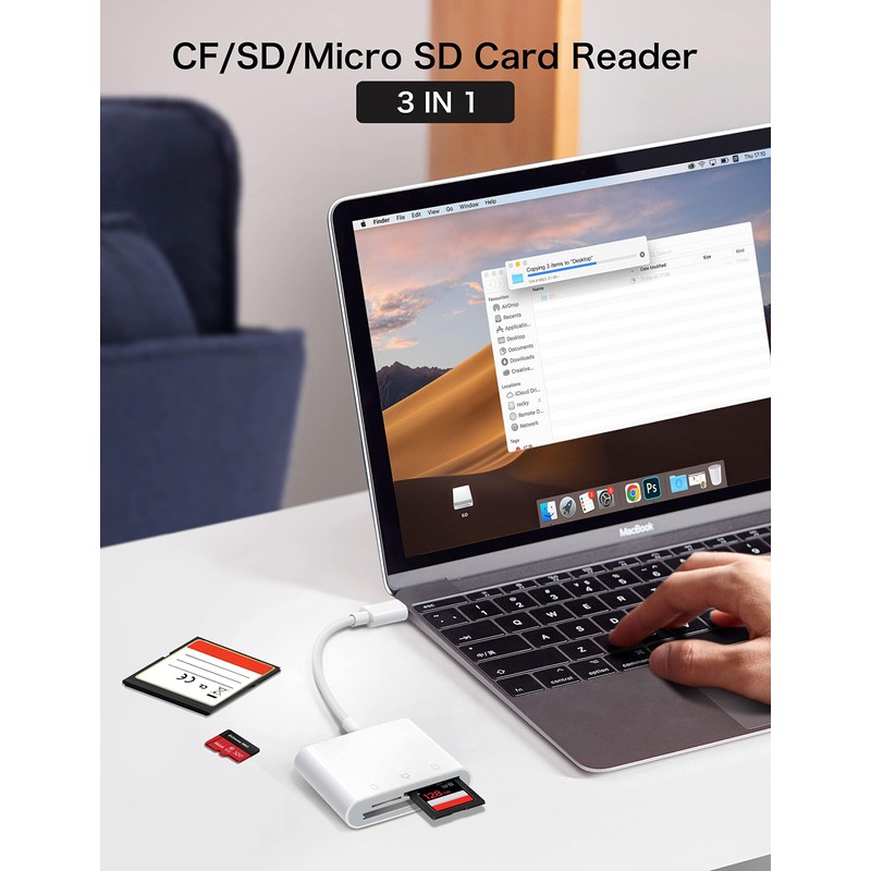 USB C Card Reader for Android Phone, Mac, Laptop, Multi-Slot