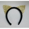 Jhats Cat Ears Headband Gold Glitter Filigree
