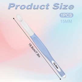 15mm Large Size Crochet with Ergonomiv Handle, Long Rubber Handle Crochet Hook, Knitting Giant Crochet Hooks for Chunky Yarn, Scarf, DIY, Wool Products(15mm)