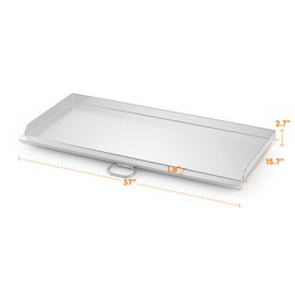 Stanbroil Fry Griddle for Camp Chef Stove, 16 in. x 37 in. Stainless Steel Flat Top Griddle, 3 Burner 16" Cooking Accessories for Camp Chef Tahoe, Expedition 3X, PRO90X