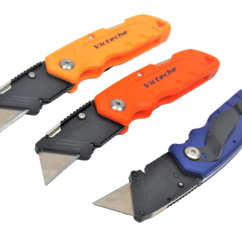 12PC Folding Lock-back Utility Knife With 6 Blades Each