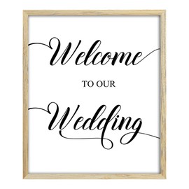 Darling Souvenir Welcome to Our Wedding Sign, Wedding Welcome Sign, Party Print Décor (Frame Not Included)