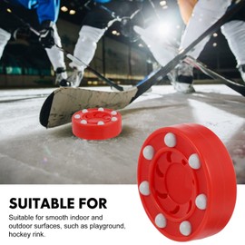 Sewroro 1 Piece Street Hockey Pucks For Stick Handling And Passing Game Outdoor Roller Hockey Pucks For Exercise Training