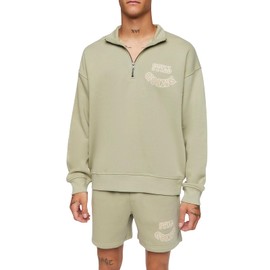 Forever 21 Men's Fleece Flocked Still Going Graphic Shorts, SAGE, Small