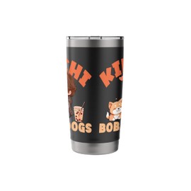Cute Kimchi Boba & Dogs Stainless Steel Insulated Tumbler