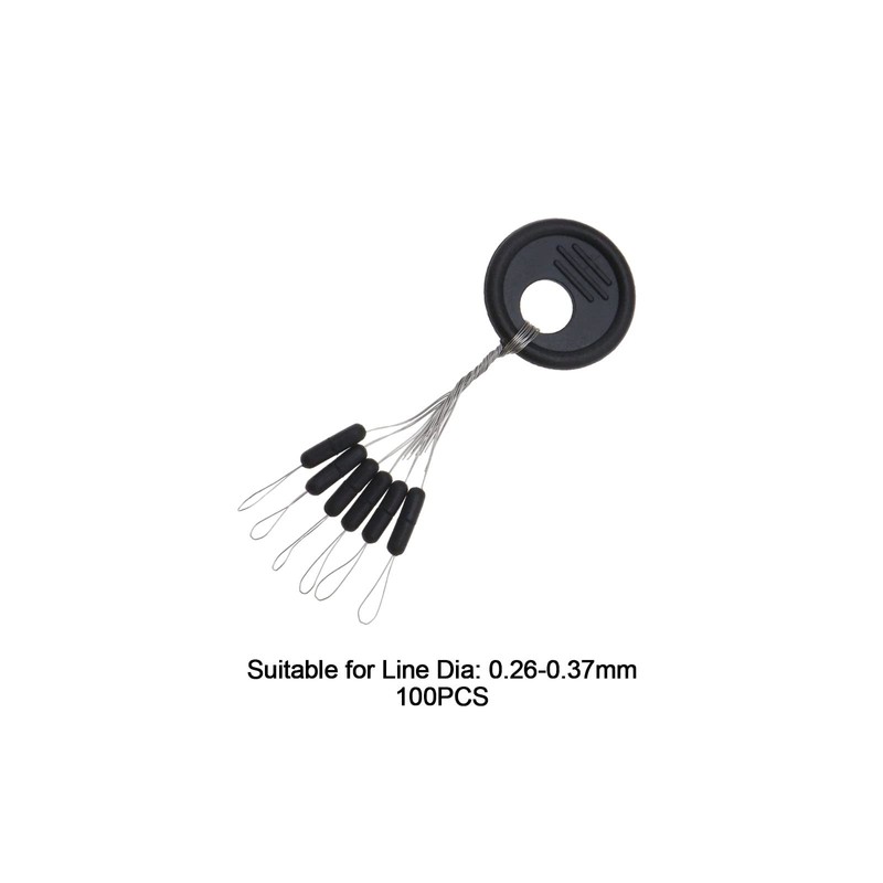 SING F LTD 100PCS Rubber Fishing Bobber Beads Stopper 6