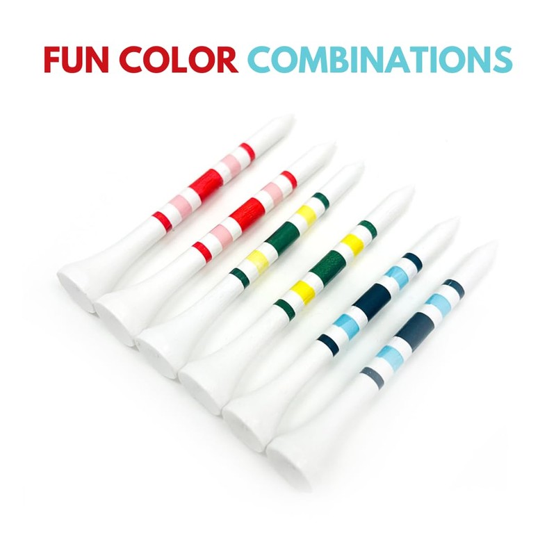 Obirdie Bamboo Golf Tees (Navy & Blue)