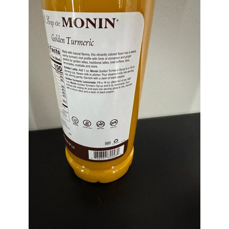 LE SIROP DE MONIN GOLDEN TURMERIC SYRUP UNOPENED BRAND NEW