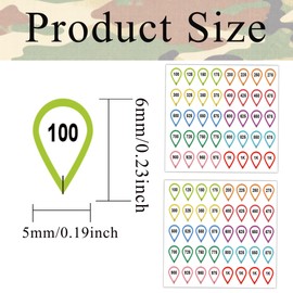 10 Sheets 0.23×0.19 Inch Scope Dope Stickers