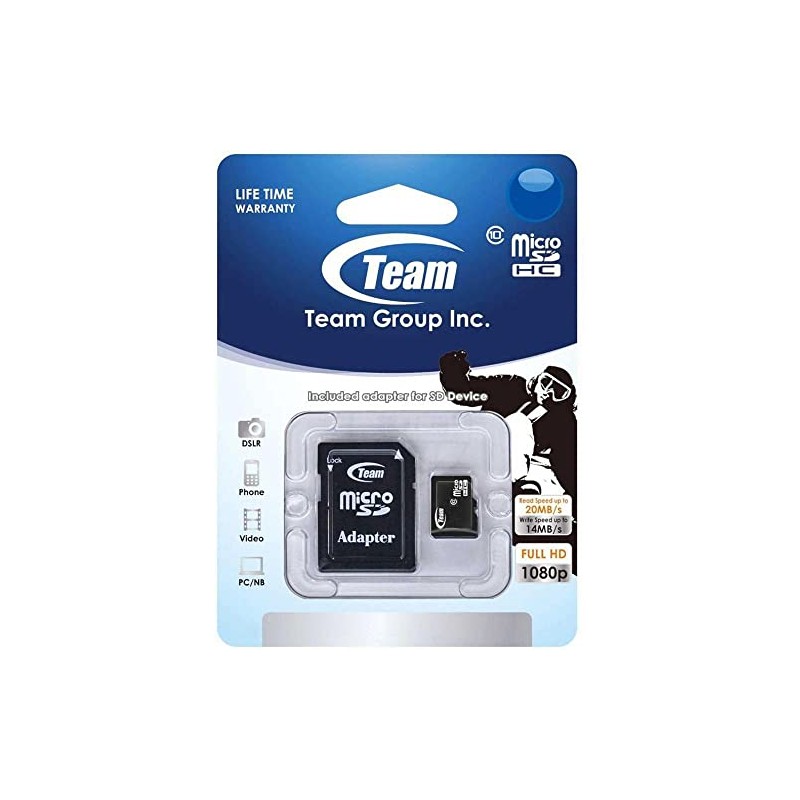 Team 32GB Class 10 Micro SDHC Memory Card, 90993