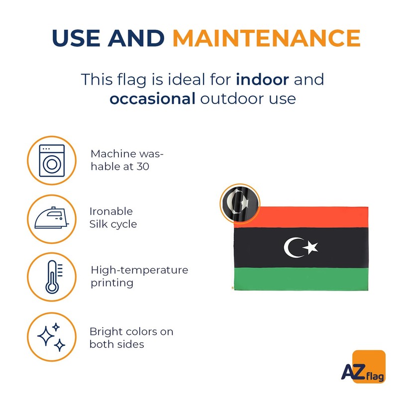 AZ FLAG - Libya Flag - 2x3 Ft - 100D
