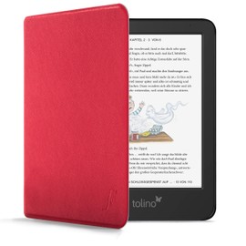 Forefront Cases Case for Tolino Shine Color/Shine 5 (2024) - Protection Tolino Shine Color/Shine 5 2024 Case - Red - Thin & Lightweight, Smart Auto Sleep/Wake, Protective Case, Bag