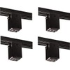 Nora Lighting NT-327B Outlet Adapter Track Accessory (4 Pack)