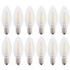 Creative Hobbies LED Replacement Light Bulbs for Electric Candle Lamps,