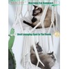 KARCEEY Macrame Cat Hammock,Macrame Hanging Cat Bed with Catnip Cushion