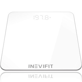 INEVIFIT Bathroom Scale, Highly Accurate Digital Bathroom Body Scale, Measures Weight up to 400 lbs. Includes Batteries