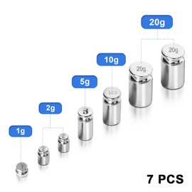Fuzion Calibration Weights 60g Total, M1 Class 1g 2g 5g 10g 20g Stainless Steel Scale Calibration Weight Kit, Calibration Weight with Storage Box, Tweezers for Digital Scale Gram Scale Balance