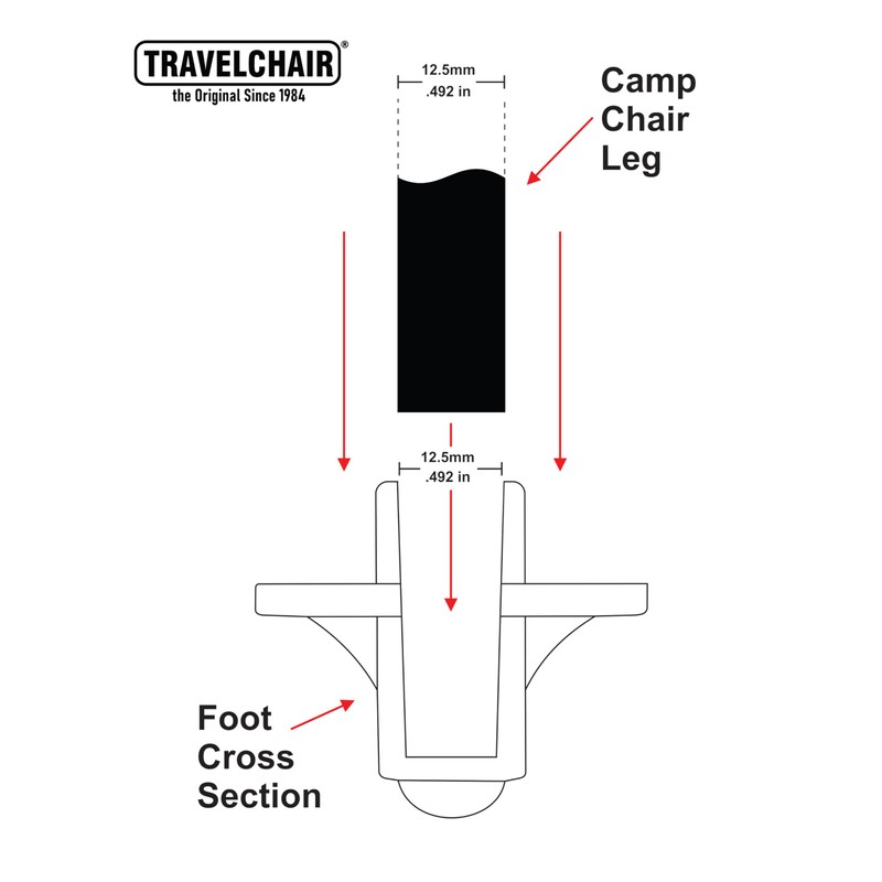 Travel Chair Anti-Sink Disc Feet Set of 4 for Shock