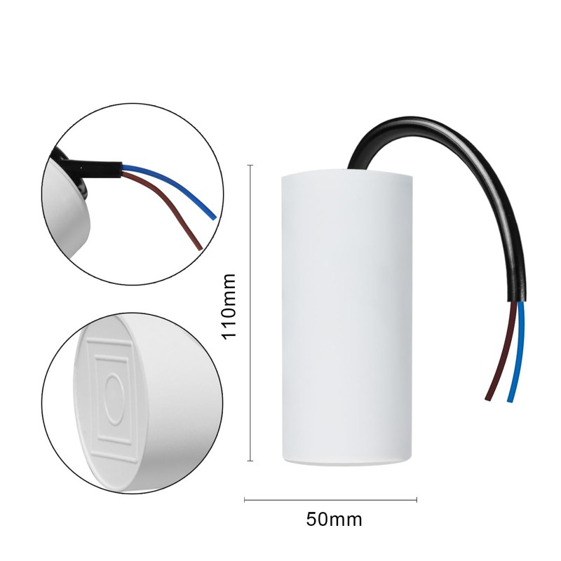 Iruihoo CBB60 450V 3uf 50/60HZ Starter Capacitor, Suppression Capacitor, Microfarad