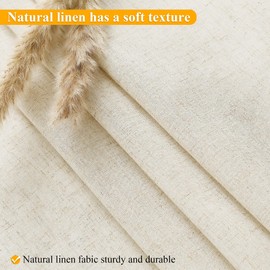 Jowels No Hooks Needed Linen Shower Curtain and Liner Set, Hotel Luxury Decor Shower Curtains for Bathroom with See Through Top Window,Water Resistant Fabric,72Wx75L,Natural Linen