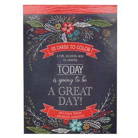 Today Is Going To Be A Great Day - 20 Inspirational and Exquisitely Designed Cards To Color Expressions of Faith to Inspire Creativity and Relaxation Stationery Postcard Size, 6.5 x 4.75