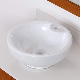 Bathroom Ceramic Vessel Porcelain Sink Pop Up Drain 78110 & Free Pop Up Drain