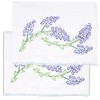 Jack Dempsey Lilacs Embroider Pillowcase, Standard, White