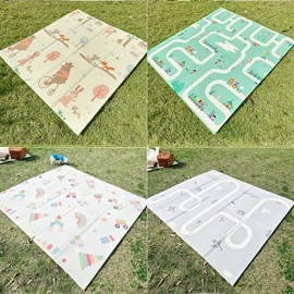 Plush Outdoor Folding Picnic Mat - 3-Fold Camping & Yoga Ground Mat, Waterproof & Portable Large Size for Outings