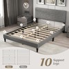 Giantex Upholstered Full Size Bed Frame, Modern Platform Bed with