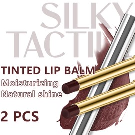 2PCS Tinted Lip Balm, Black Candy Hydrating Sheer Formula Lip Balm, Natural Glossy Finish, Moisturizing Lip Care Balm for Dry Lips, Vegan (Black Candy)