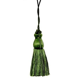 Belagio Enterprises 4 3/4-inch Long Key Tassel with a 4-inch Loop Cord | BT-5003-25 Hunter Green