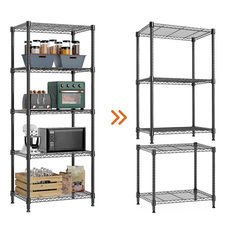 MZG 4 Tier Adjustable Wire Shelving Stackable Storage Shelves Kitchen