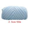 Terciopelo Chunky Yarn Arm Knitting Pet Bed Azul Claro