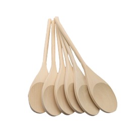 Wooden crafting spoons - 23.5cm length (Pack of 6)