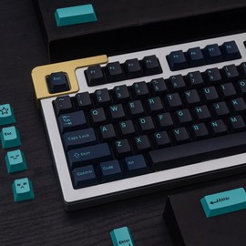 172 Keys Double Shot Keycaps Cherry Profile Hammerhead Dark Keycap Set Fit for Alice Keyboard 61/64/87/104/108 Cherry MX Switches ISO ANSI Layout Mechanical Keyboard