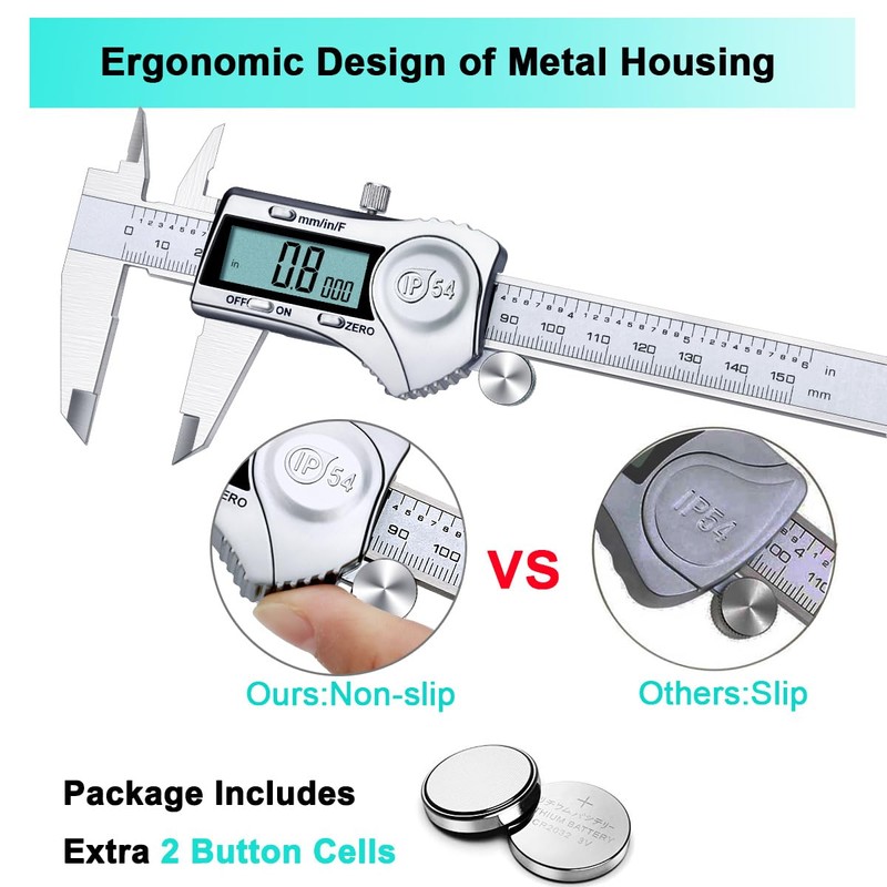 Kynup Digital Caliper, Caliper Measuring Tool Outside Micrometer, Vernier Dial