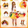 Jiytivity 16 Pcs Thanksgiving Turkey Costumes Set Includes Thanksgiving Turkey