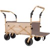 Whitsunday Collapsible Folding Beach Wagon Cart, Double Push Bar Wagon